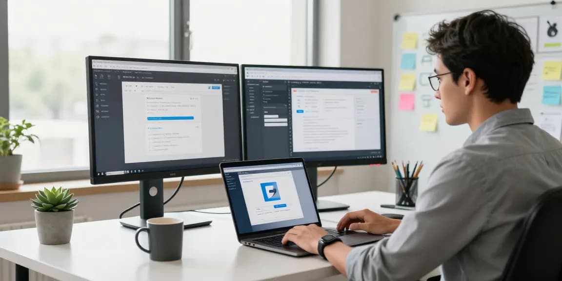 WPS Download interface on laptop in a modern workspace, highlighting productivity tools.