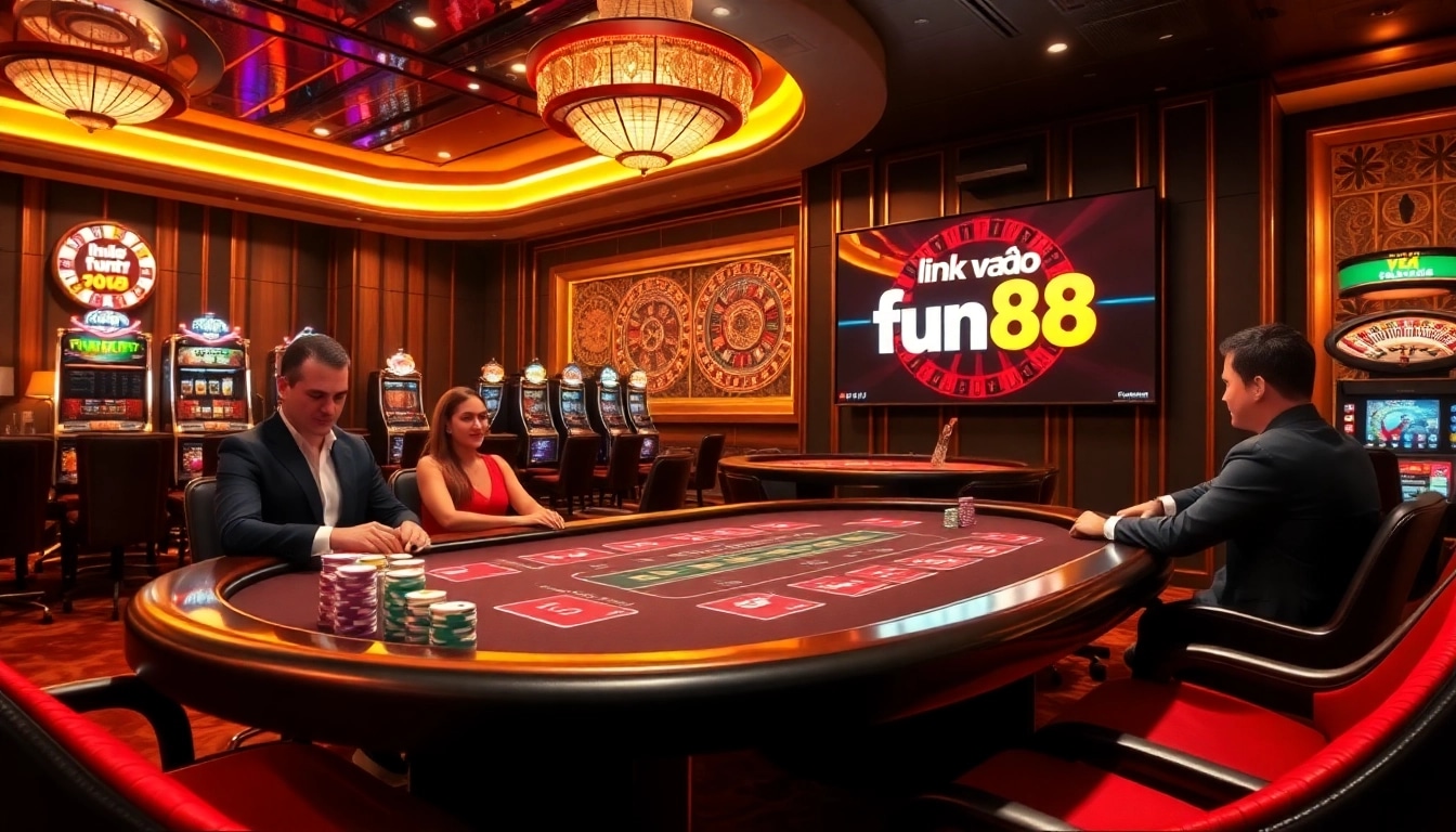 Experience excitement at the Fun88 casino with an engaging ambiance featuring thrilling games and vibrant decor.