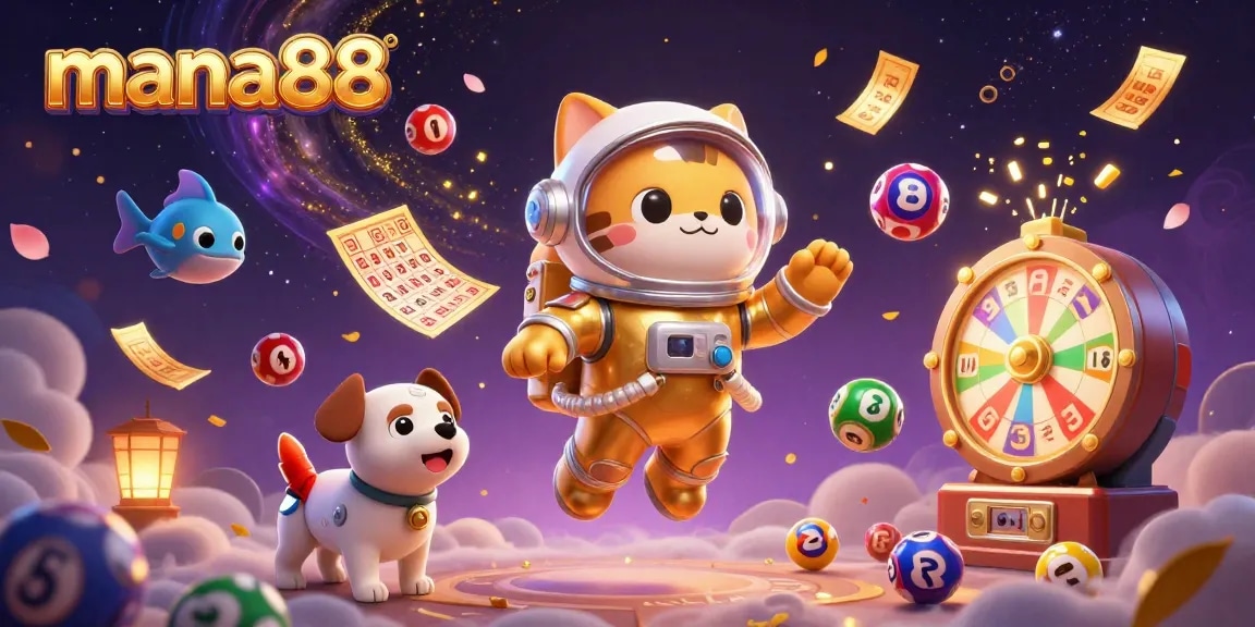 Experience thrilling gaming at mana88 with vibrant casino elements and playful characters