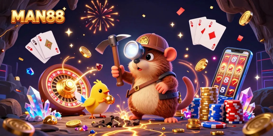 Experience thrilling wins at MAN88 with dynamic casino elements and fun characters.