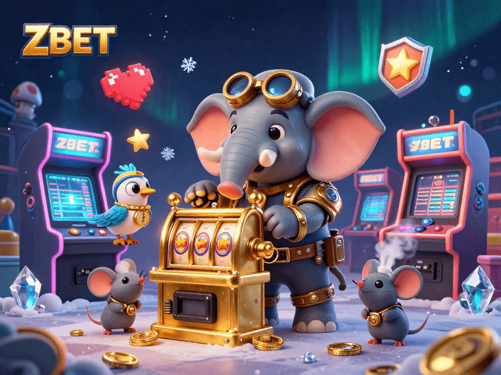 Reveal thrilling slots and gaming action with ZBET’s immersive casino illustration.