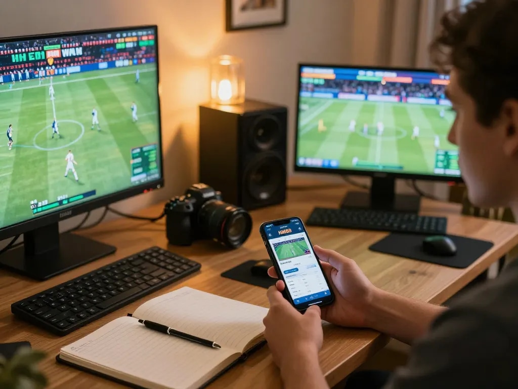 Engaging in sports betting through the HM88 app during live match updates