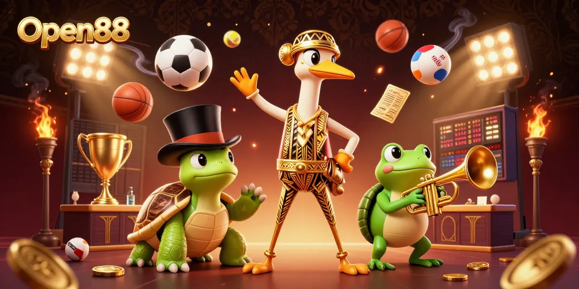 Experience thrilling gameplay at Open88 with vibrant characters and sports elements for an engaging casino experience.