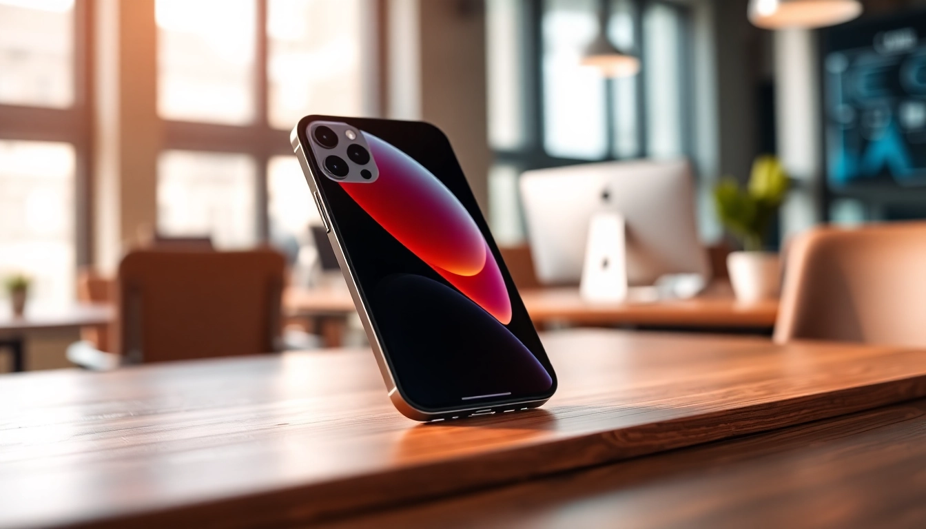 Captura el iPhone 17 Pro Max mostrando su elegante diseño y pantalla brillante.
