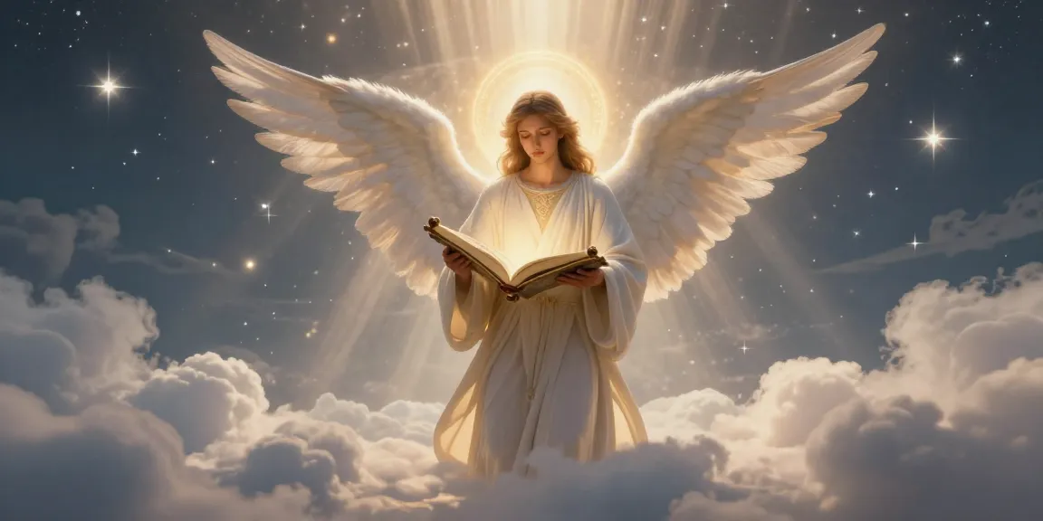 Angel Jibreel bringing divine guidance and revelation, illuminated in a celestial setting.