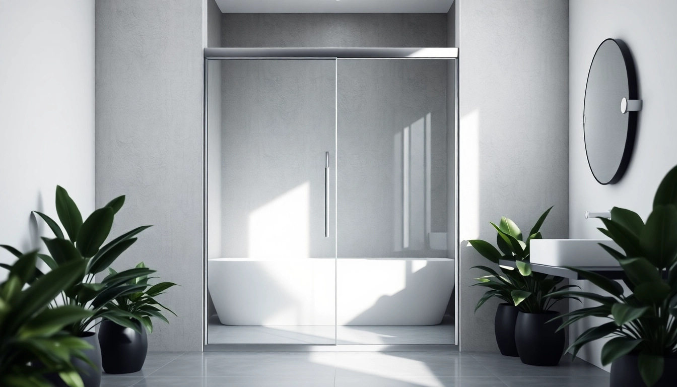 Beautifully designed shower screen sliding door combining elegance and functionality in a modern bathroom.