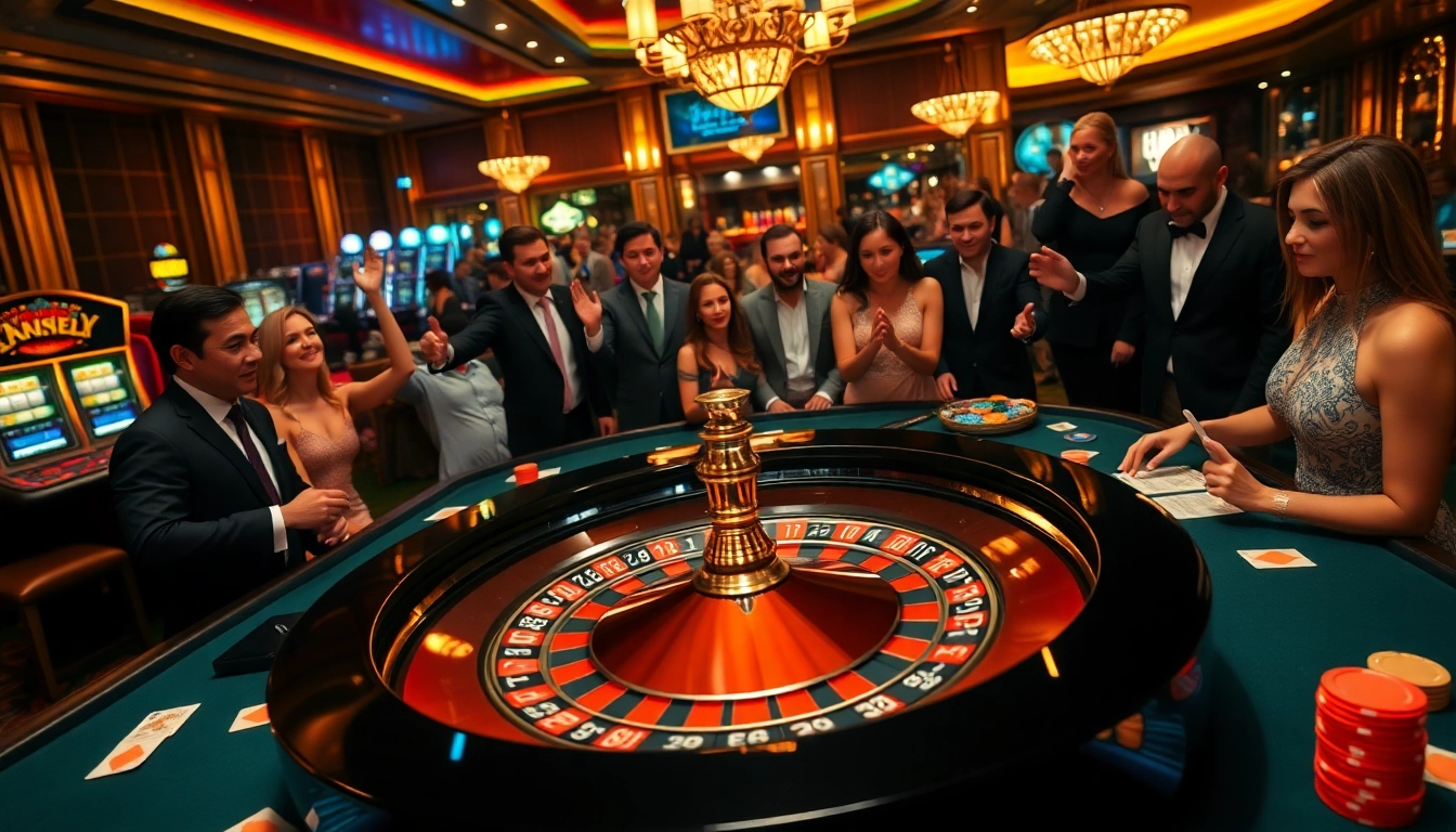 Players enjoying a thrilling roulette game at a luxurious rr 88 casino.