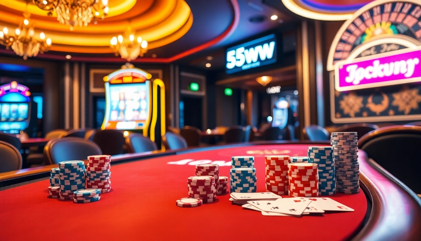 Experience the thrill of winning at 55WW Casino with vibrant tables and exciting jackpots.