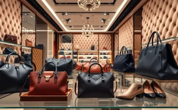레플리카 고품질 제품을 아름답게 전시한 쇼핑 공간의 이미지