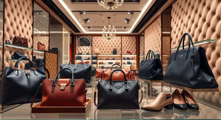 레플리카 고품질 제품을 아름답게 전시한 쇼핑 공간의 이미지