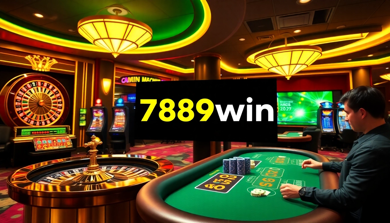 Experience the excitement of 789win with players engaging at a luxury casino gaming table.