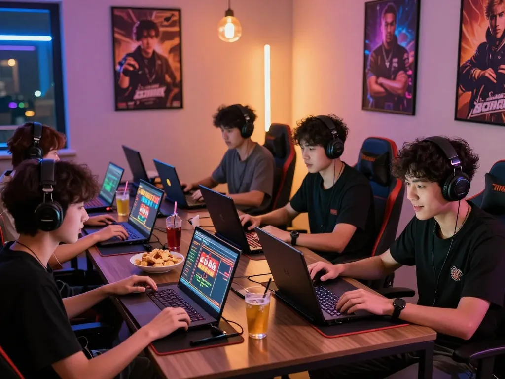 Engaged players enjoying lô đề online in a stylish gaming room with vibrant atmosphere.