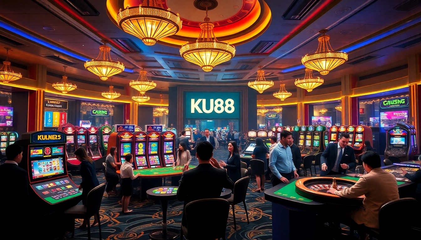 Players engaging in immersive online gambling at KU88 with vibrant game visuals.