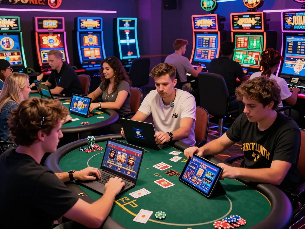 Engaged players enjoying rik vip online games in a vibrant casino atmosphere.