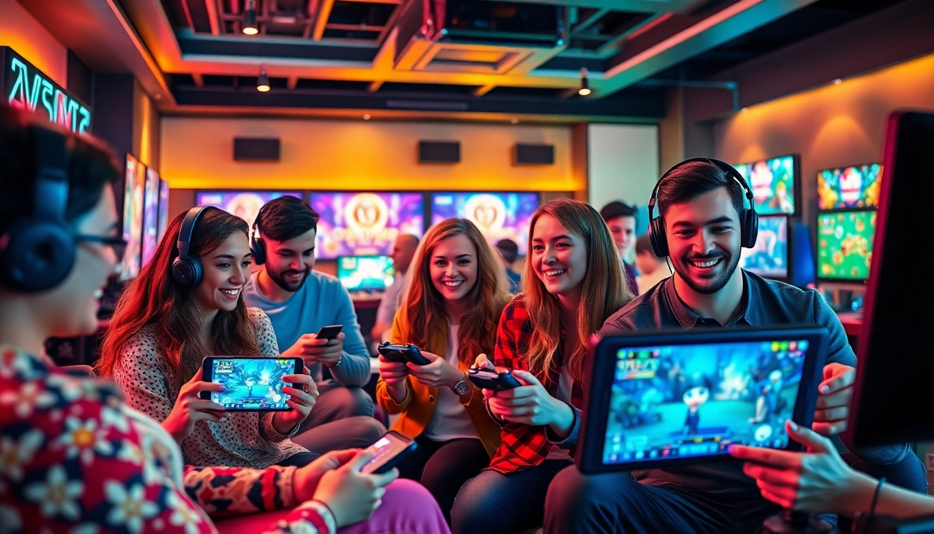 Engaging online gaming scene showcasing LUCKY8, vibrant atmosphere with diverse players.
