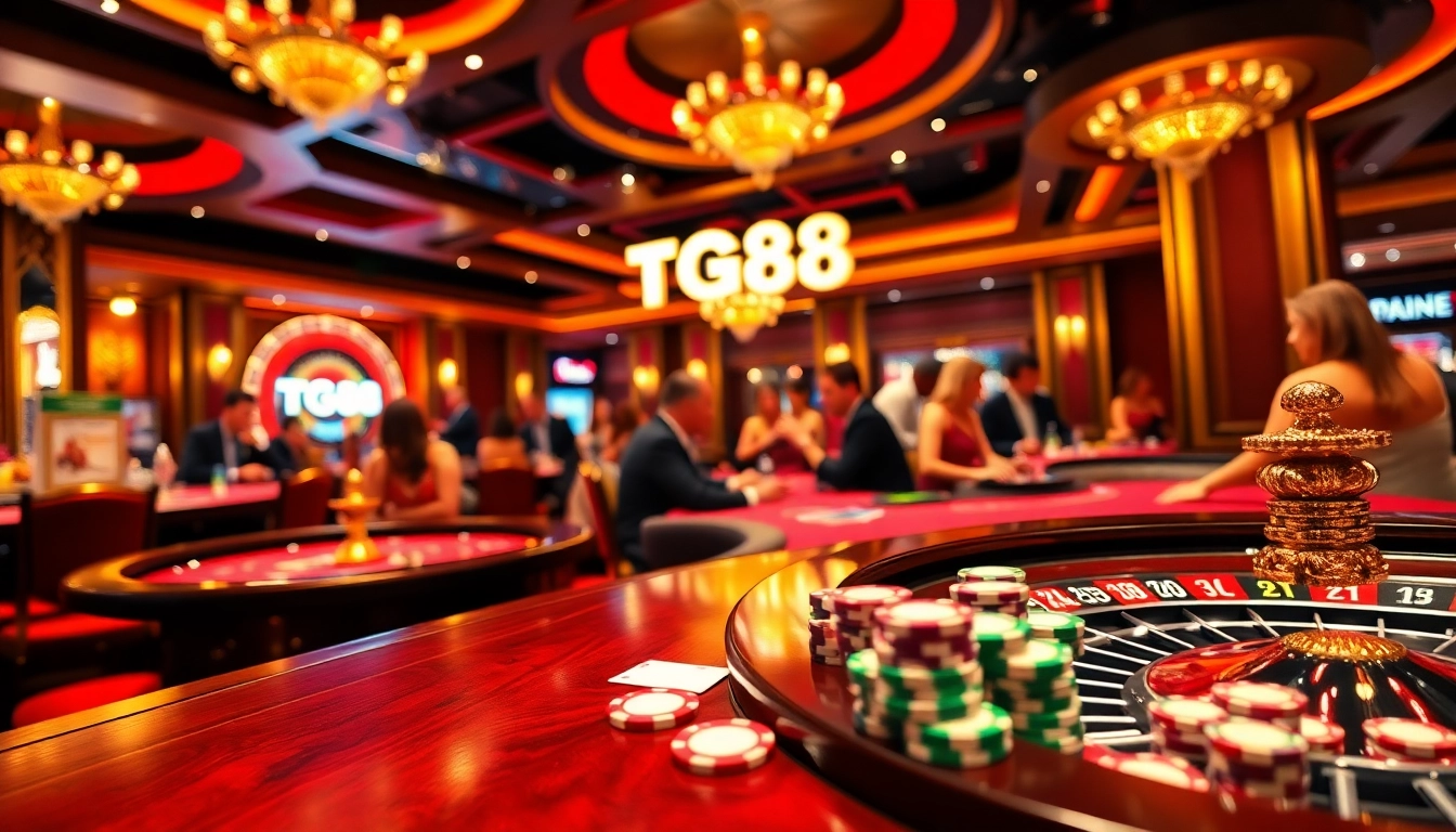 Engage with exciting casino action at TG88 poker tables, featuring vibrant gameplay and immersive atmosphere.