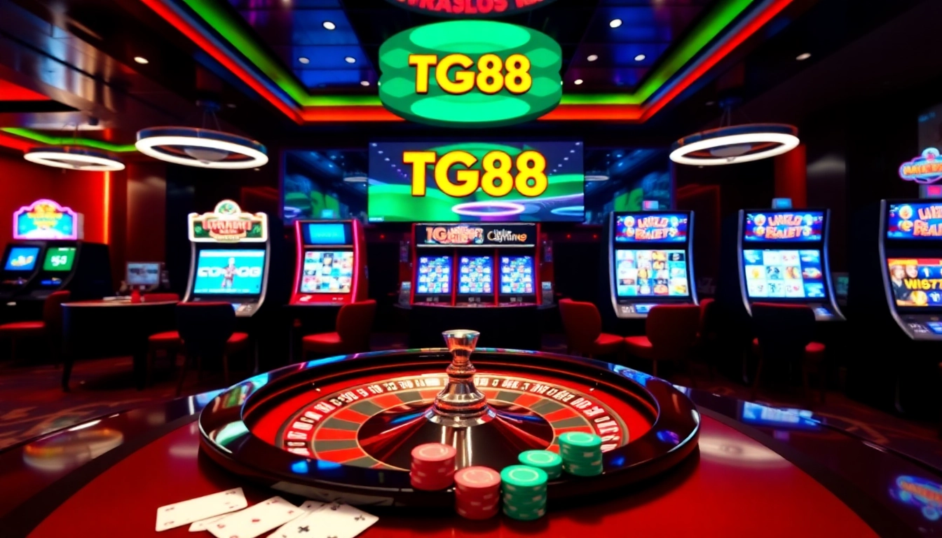 Experience the excitement of online gambling with TG88's vibrant casino interface and engaging games.