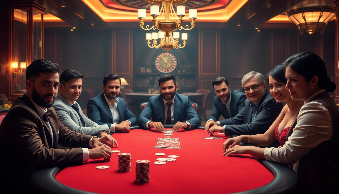 Experience high-stakes gaming action at https://hitclub.im/ with a luxurious poker table scene.
