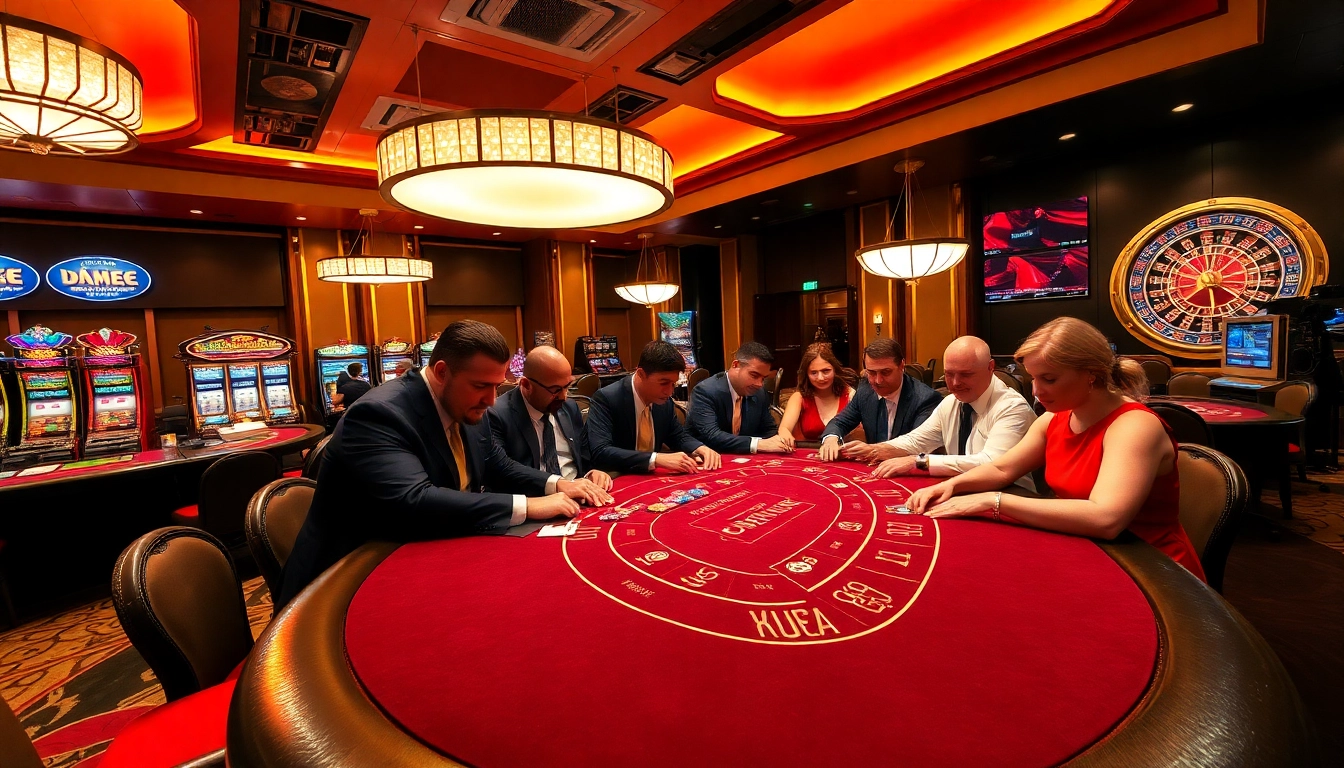 Experience the thrill of Baccarat at XX88 with players and dealers in action.