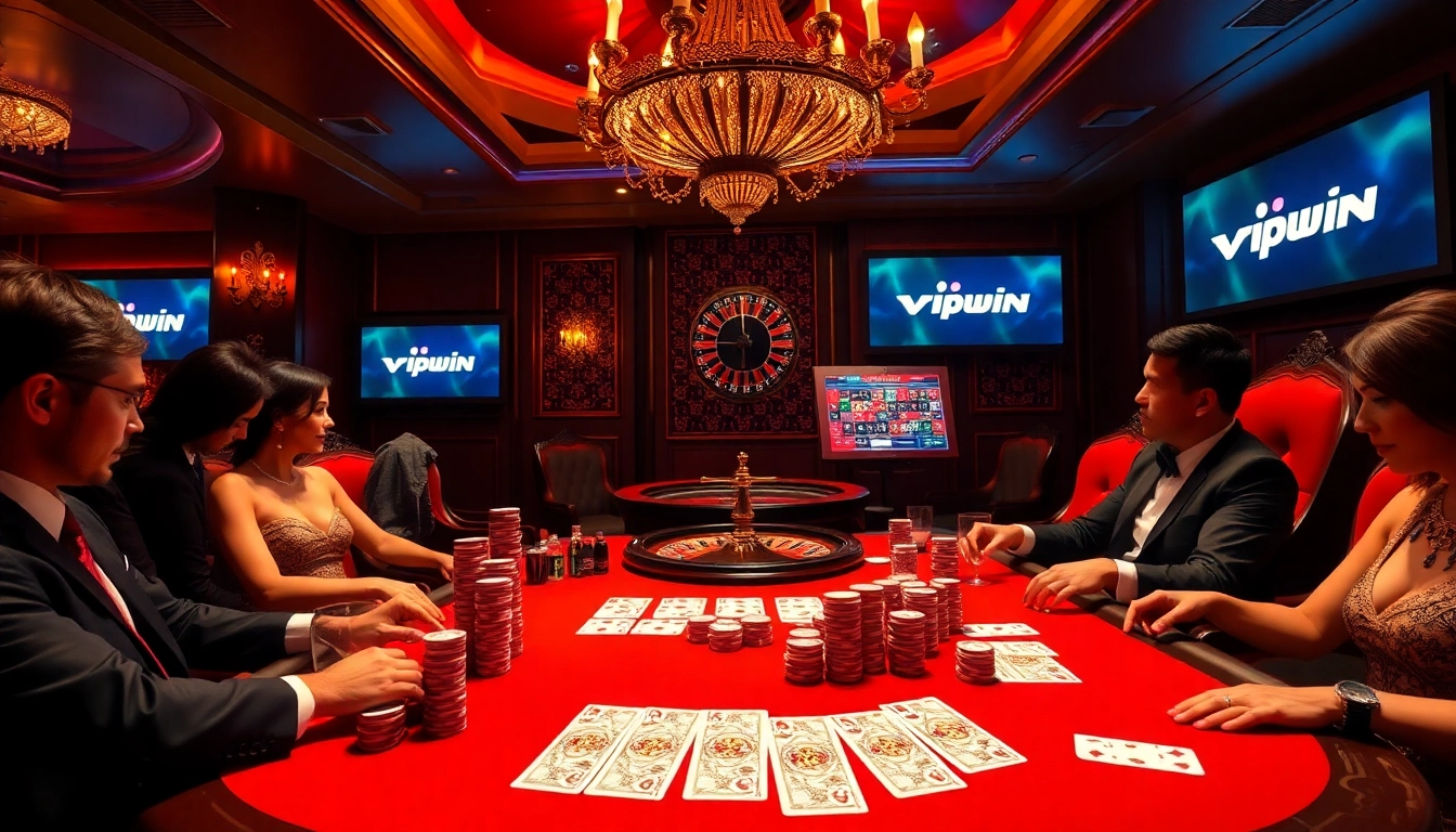 Players engage at a VIP casino table, embodying the exciting atmosphere of vipwin.
