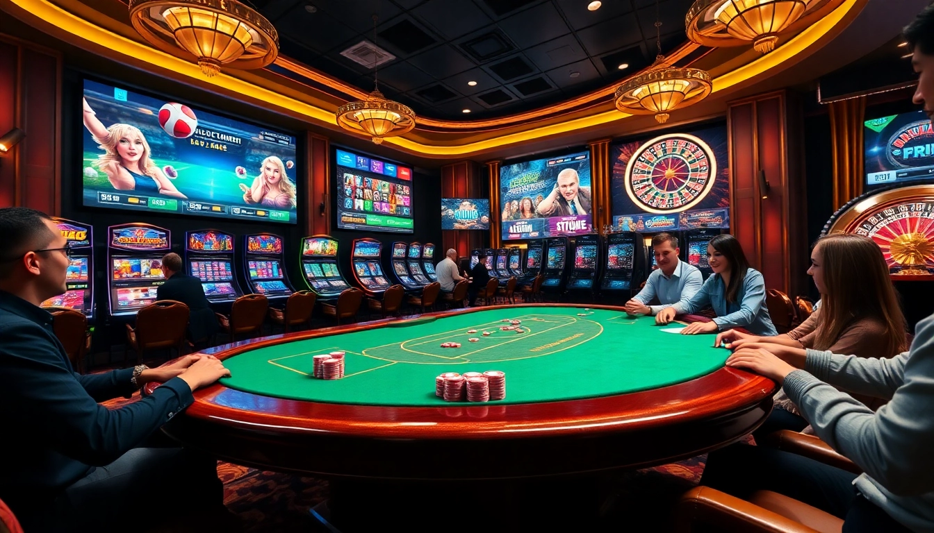 Experience thrilling online betting with dynamic games at https://8kbet3.com/ in a vibrant casino scene.