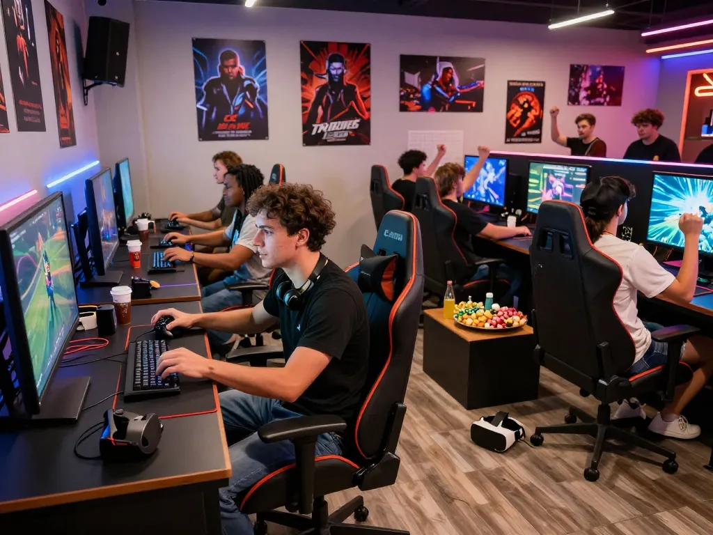 Exciting online gaming scene at https://bomwin.jp.net/ with friends engaged in competitive play.