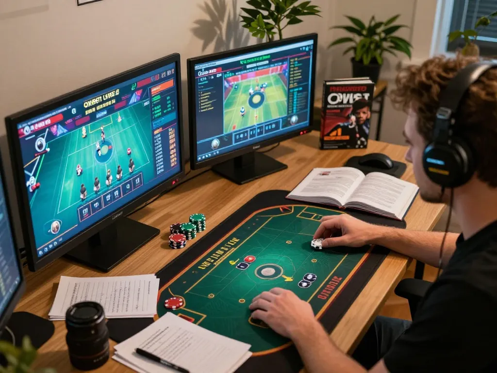 Experience thrilling gameplay on Oxbet with a player intensely focused on live dealer action, chips on the table