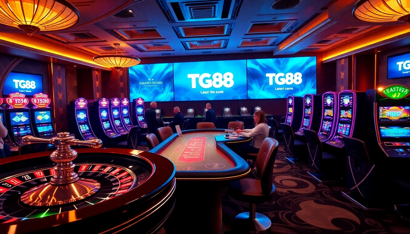 Experience the luxurious excitement of online gambling at https://tg88.name with poker tables and slot machines.