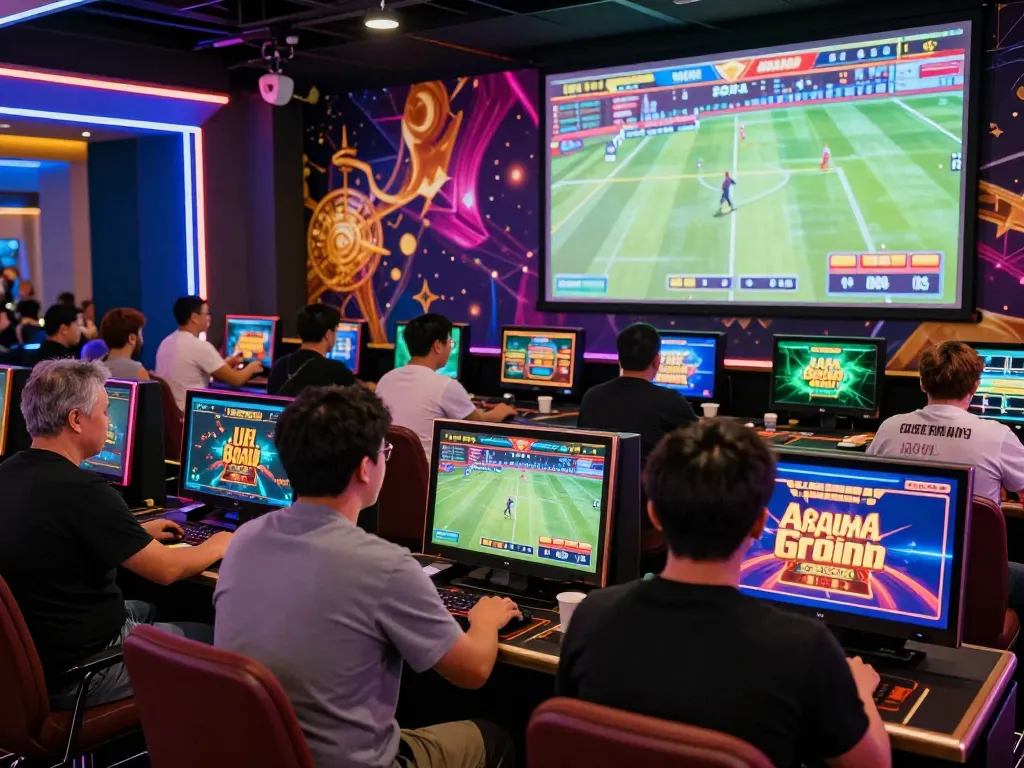 Players enjoying the diverse gaming experiences at TR88 with live sports betting and casino games.