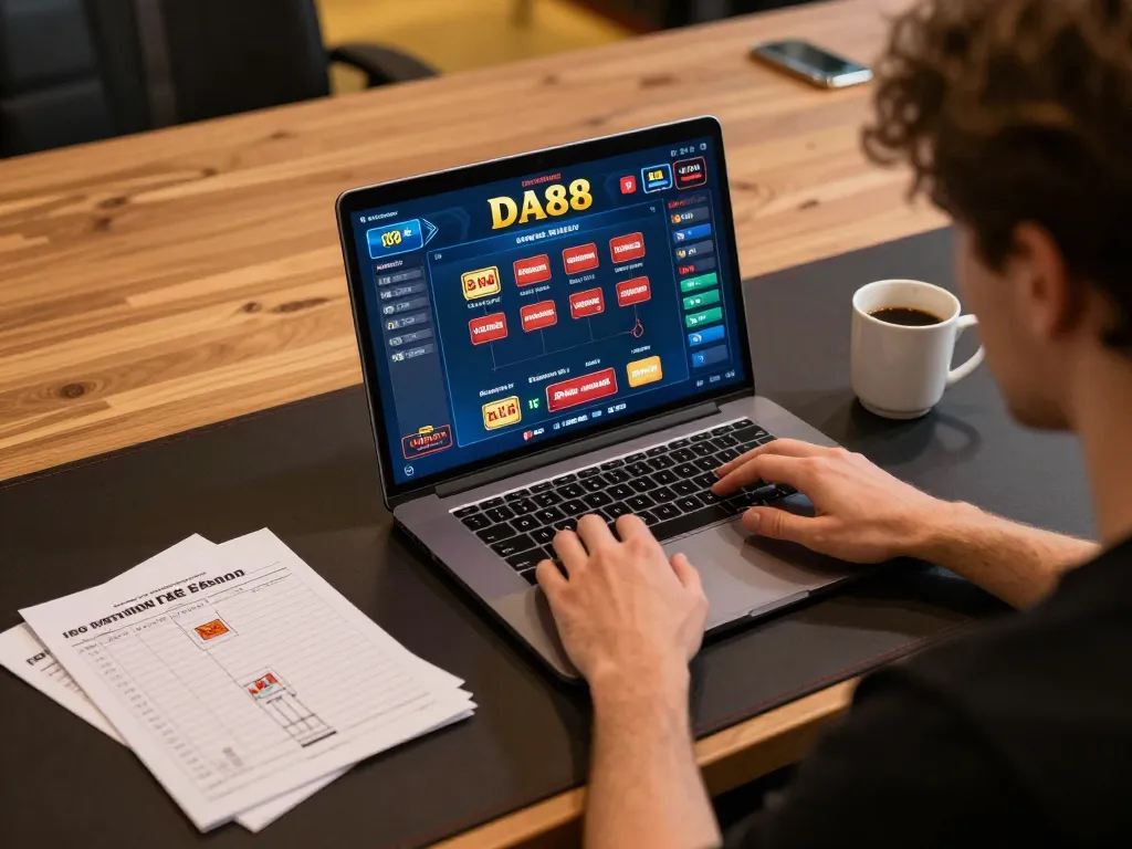 Engaging in online gambling at DA88 with dynamic gameplay and a cozy environment