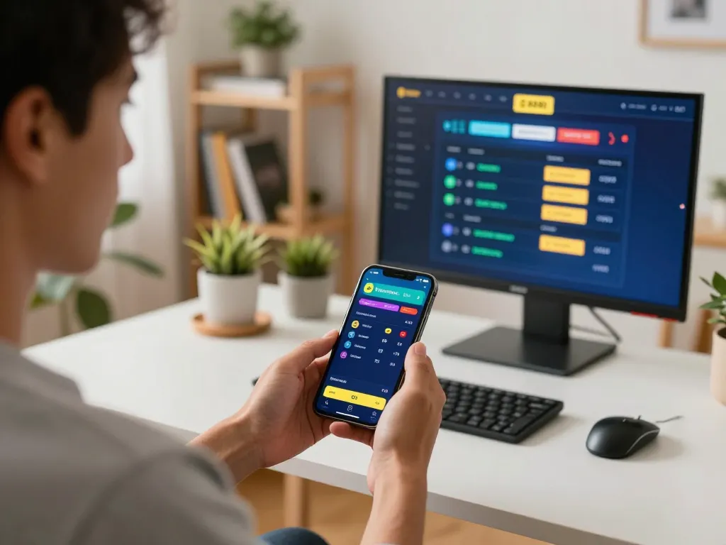 Player engaging with the ee88 mobile betting app while enjoying cozy home atmosphere.