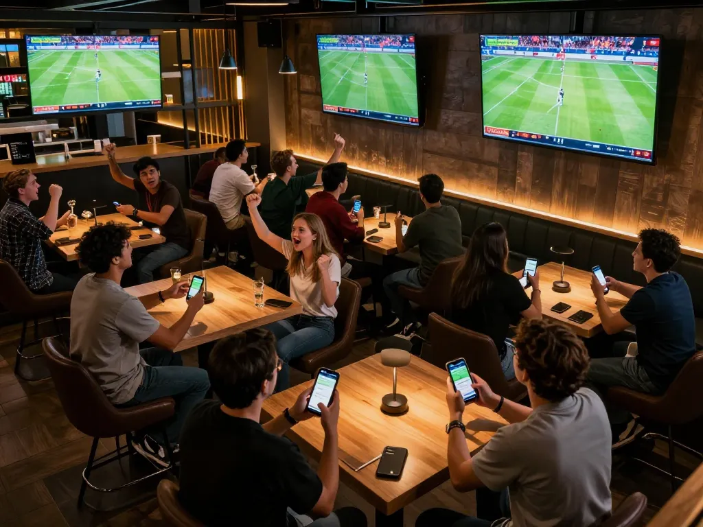 Socolive users cheer as they enjoy live sports streaming and analyze betting odds on their devices.