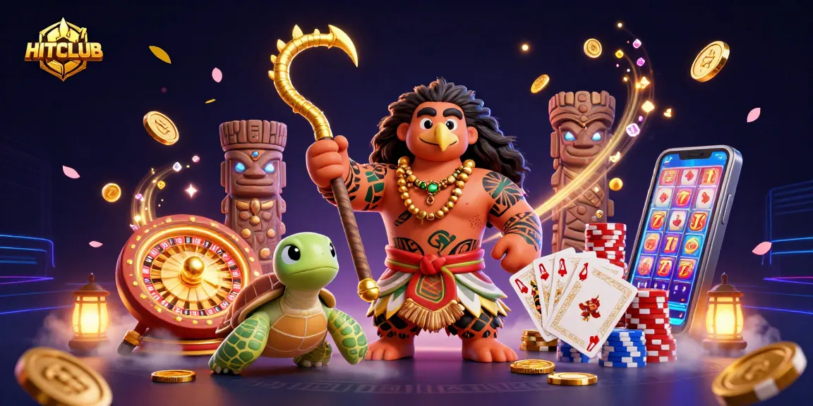Engage with HITCLUB's vibrant slots universe featuring a demigod hawk, radiant gems, and gaming excitement.