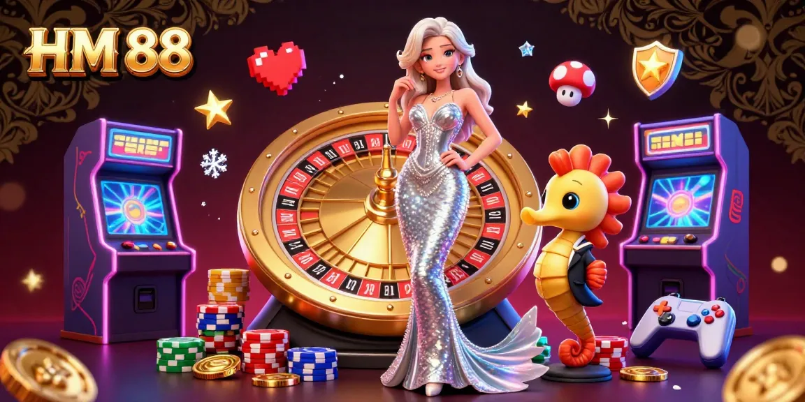 Engage with HM 88 and experience vibrant casino excitement with a stunning roulette scene.