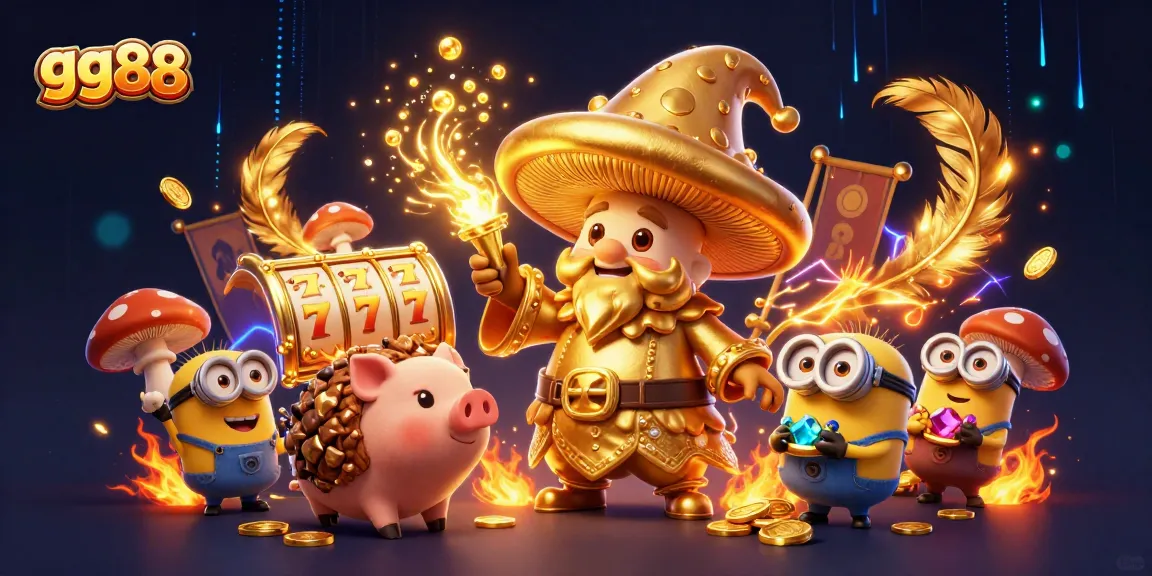 Spin the golden slots at gg88 with enchanting characters and vibrant casino elements.