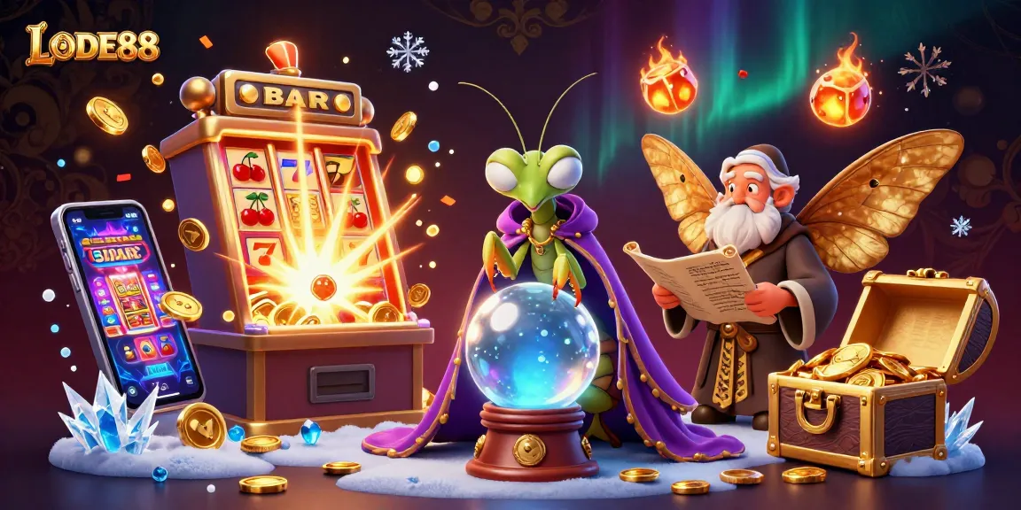 Engage with LODE88's thrilling casino experience featuring vibrant characters and dynamic game elements.