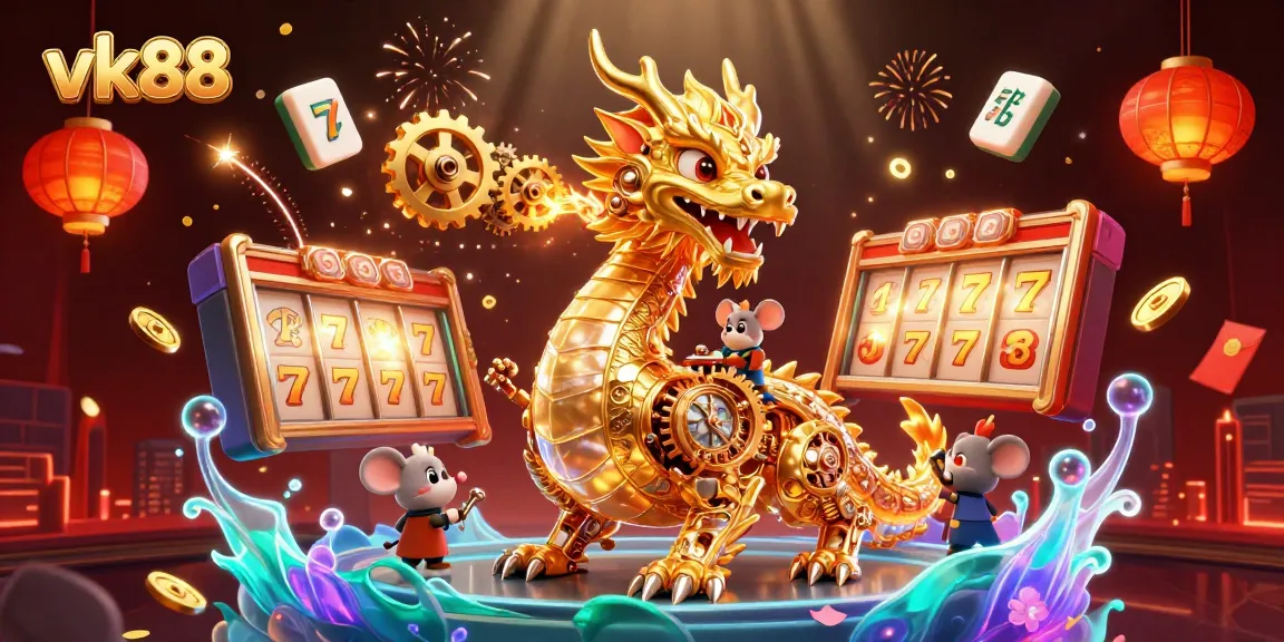 Engage in thrilling gameplay at vk88 with spinning slot reels and exciting casino elements.