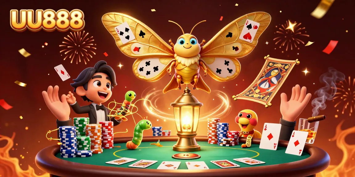 Experience the thrill of UU888 with vibrant casino scenes in a stunning 3D illustration.