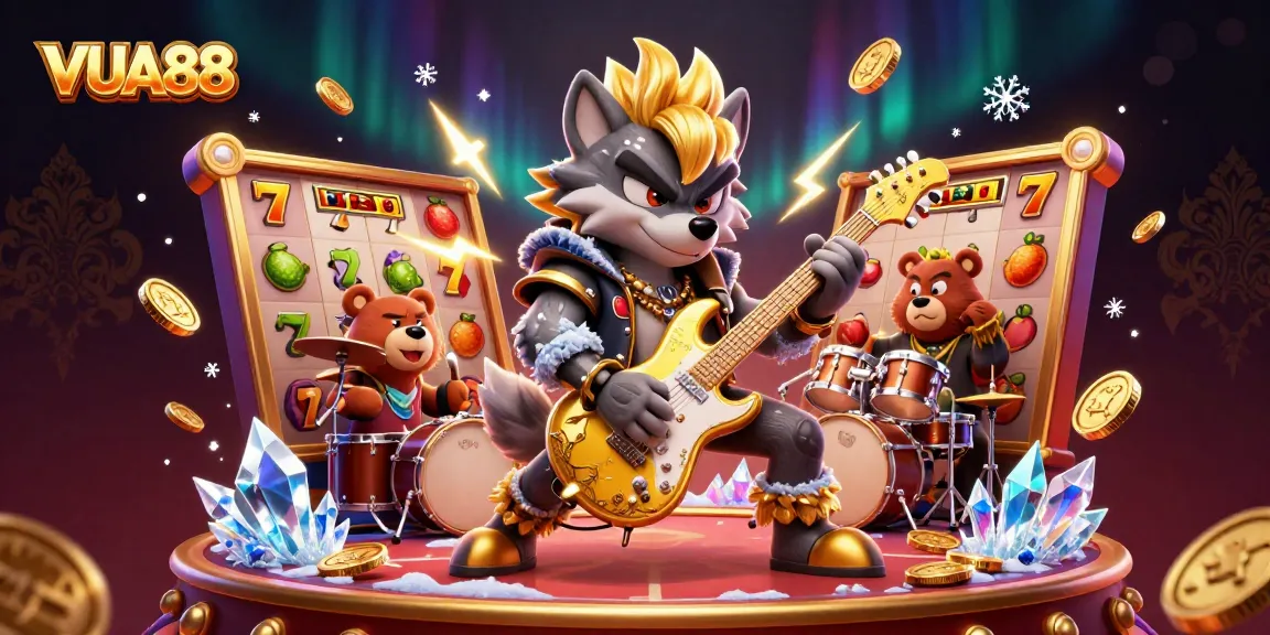 Experience VUA88 with thrilling slots and vibrant casino action in this dynamic illustration.