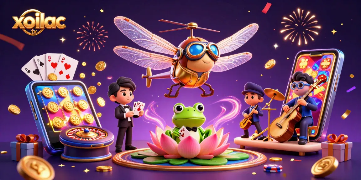 Xoilac tv engages players with vibrant gaming experiences surrounded by dazzling casino elements.