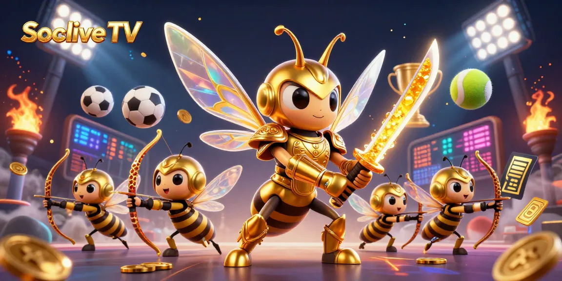 Socolive TV enhances the gaming experience with vibrant sports elements and interactive features in a stunning 3D illustration.