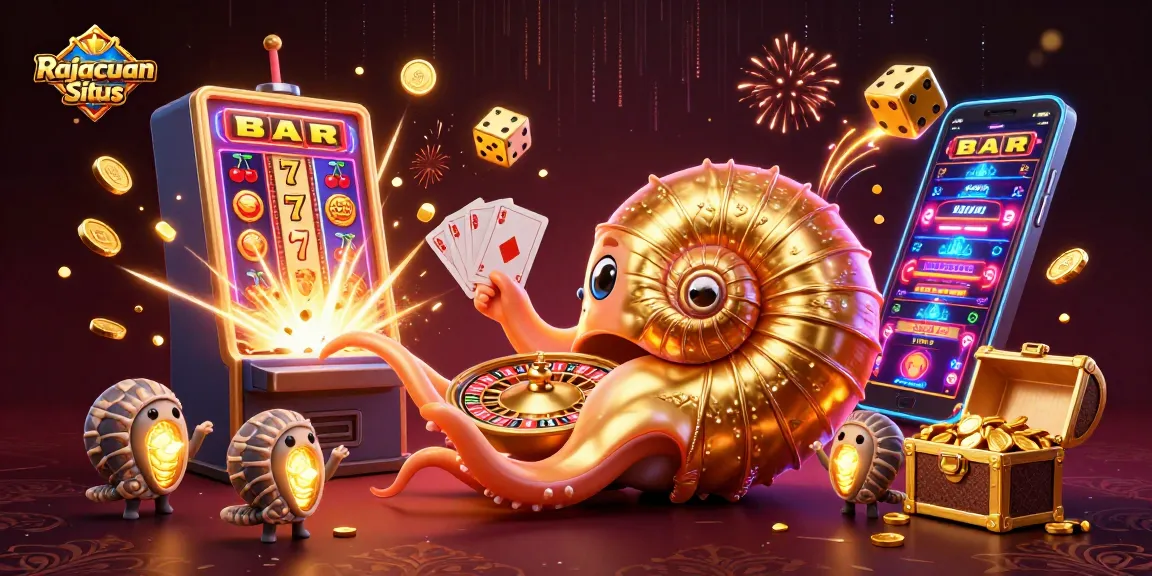 Menangkan pengalaman bermain dengan Rajacuan Situs melalui ilustrasi kasino yang kaya warna.
