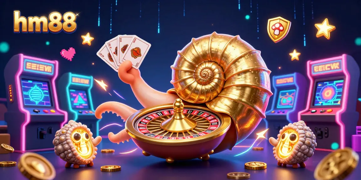 Immerse in the vibrant world of hm88 with an engaging casino-themed illustration featuring dynamic game elements.