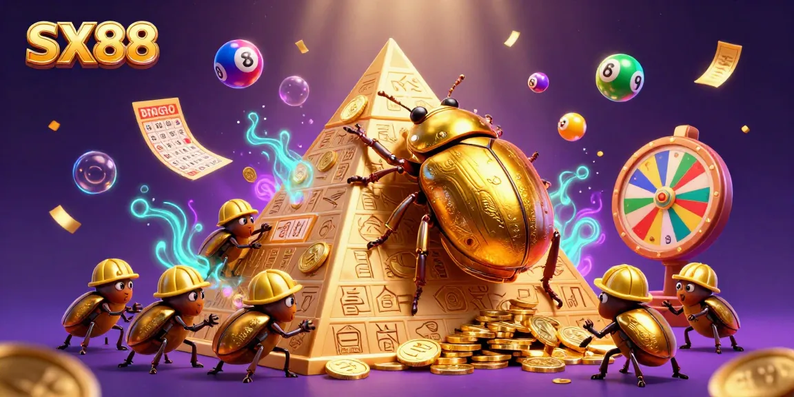 SX88 offers a vibrant online casino experience with golden coins, lively lottery elements, and engaging gameplay.
