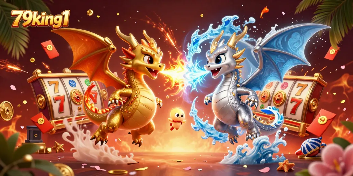 Experience thrilling slots action with 79king1's featured dragons and vibrant casino elements